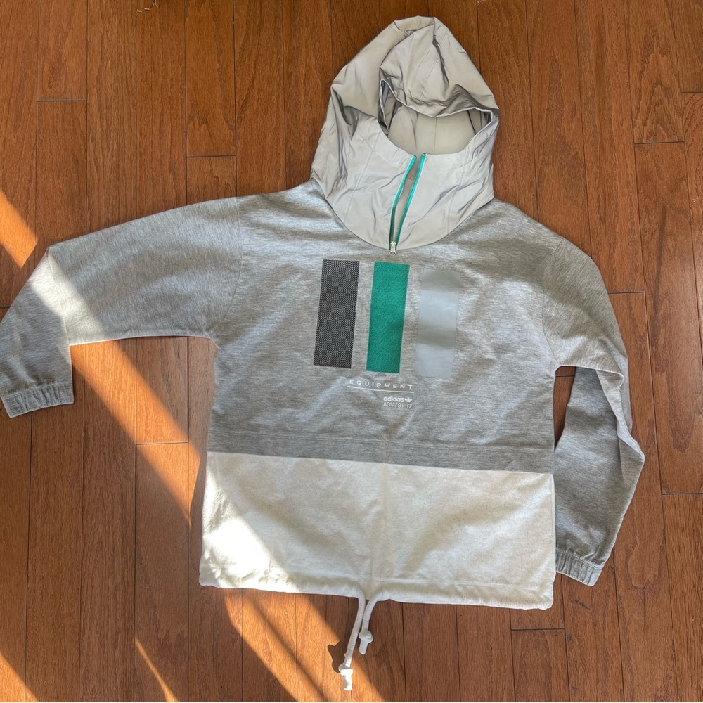 Adidas EQT Pullover Reflective Windbreaker Hoodie Jacket Men’s Size XS